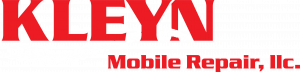Red Kleyn Mobile Repair Logo with White Tire track